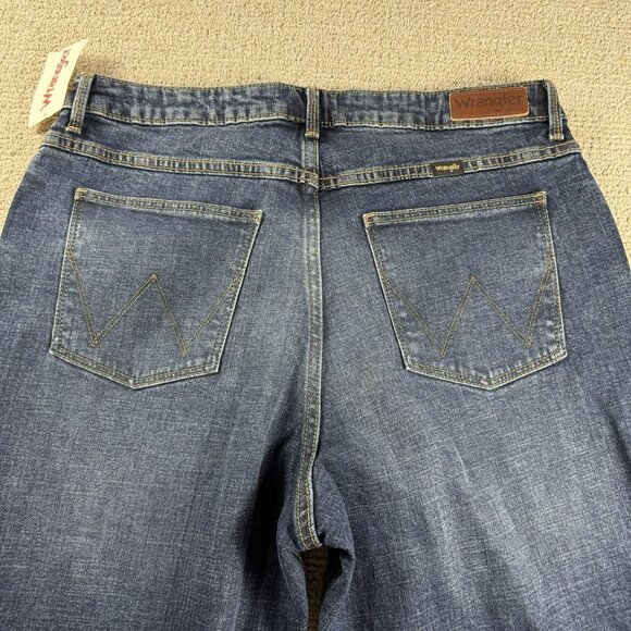 Wrangler High Rise Fierce Flare Denim Stretch Jeans Blue Women’s Size 14 x 32 - Picture 6 of 6